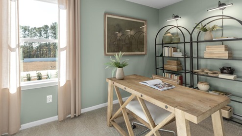 pstairs there are 3 more bedrooms, a shared bathroom and a loft area, adding to the flexibility of the layout. For those in search of a contemporary townhome with a functional layout, the Norman is an excellent choice.