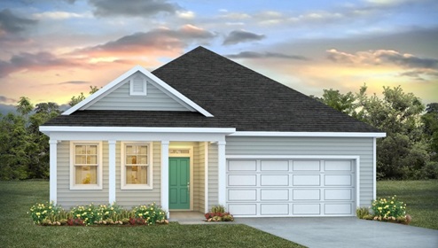 New Homes in Wimington NC. Grayson Park Community. Our popular ARIA - great one level open plan with a showstopper kitchen! Perfect for family living and entertaining! Has oversized island, Stainless Steel Appliances. Aria Floorplan.