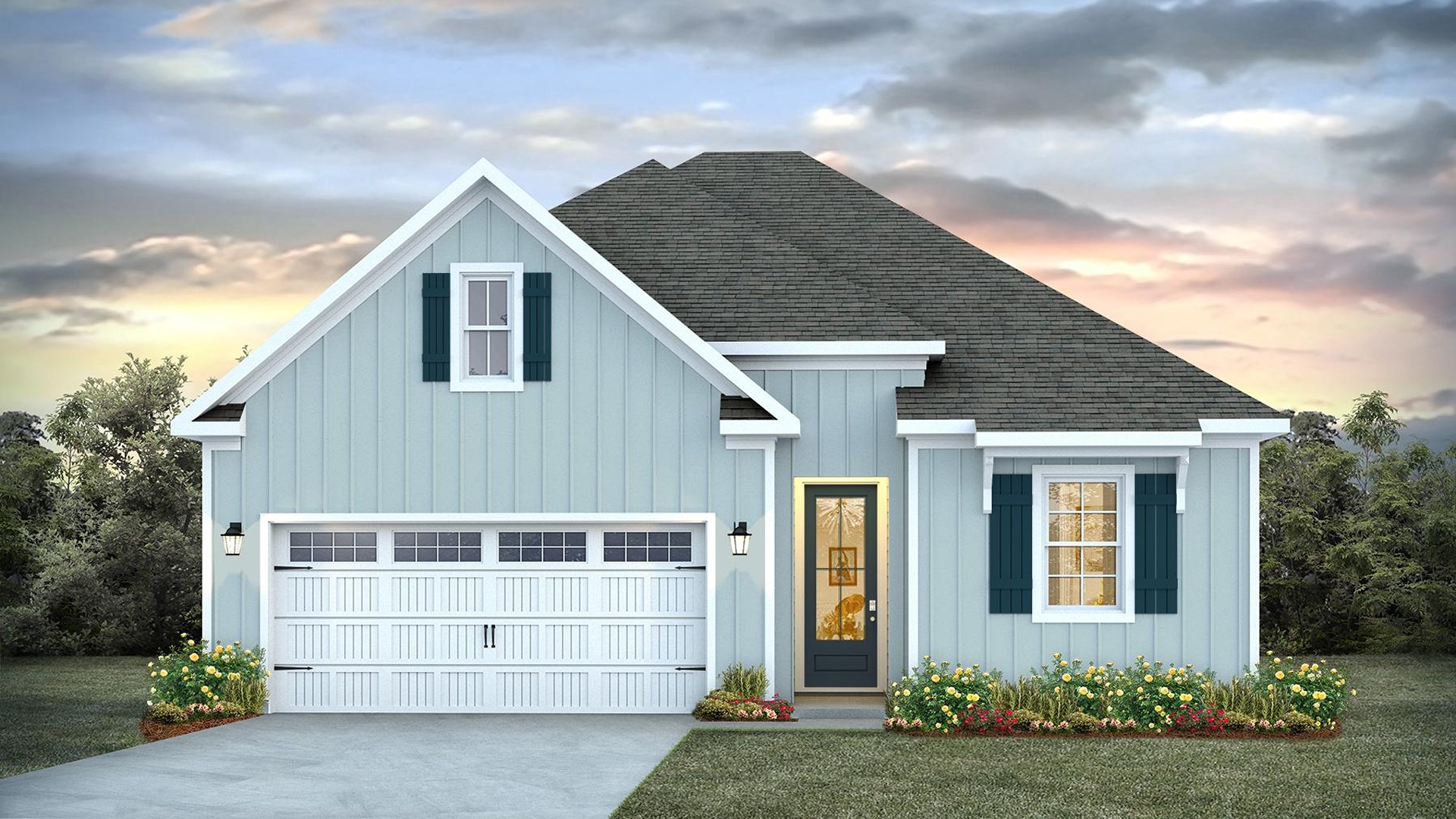 The Acadia is one of our ranch style plans available to build in our Blake Farm community in Wilmington, North Carolina that offers 3 bedrooms, 2 bathrooms, 1,618 of living space