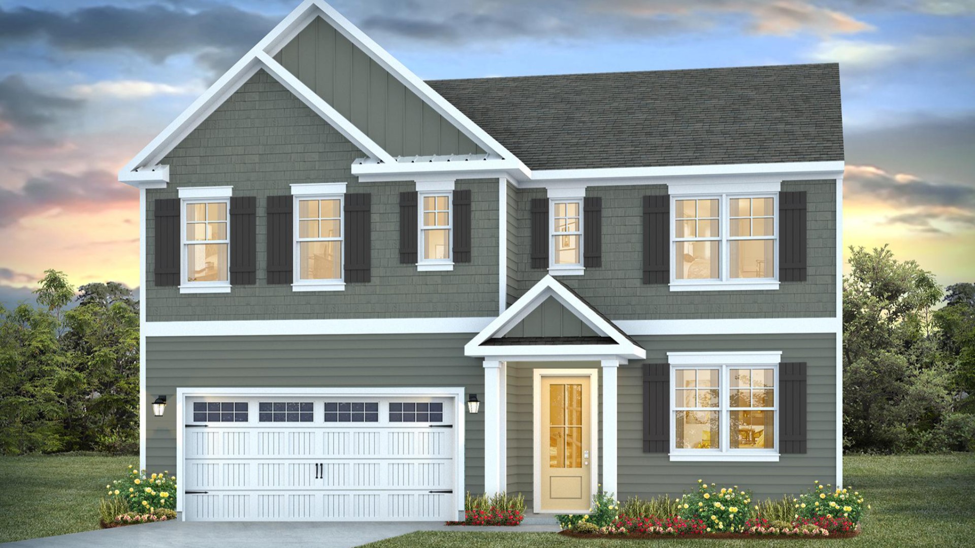 Your style, your way. This plan offers a flex space just off the foyer that could be a dedicated home office or formal dining room for entertaining family and friends. A guest bedroom plus a full bath on the main also ensures a private space for visitors.