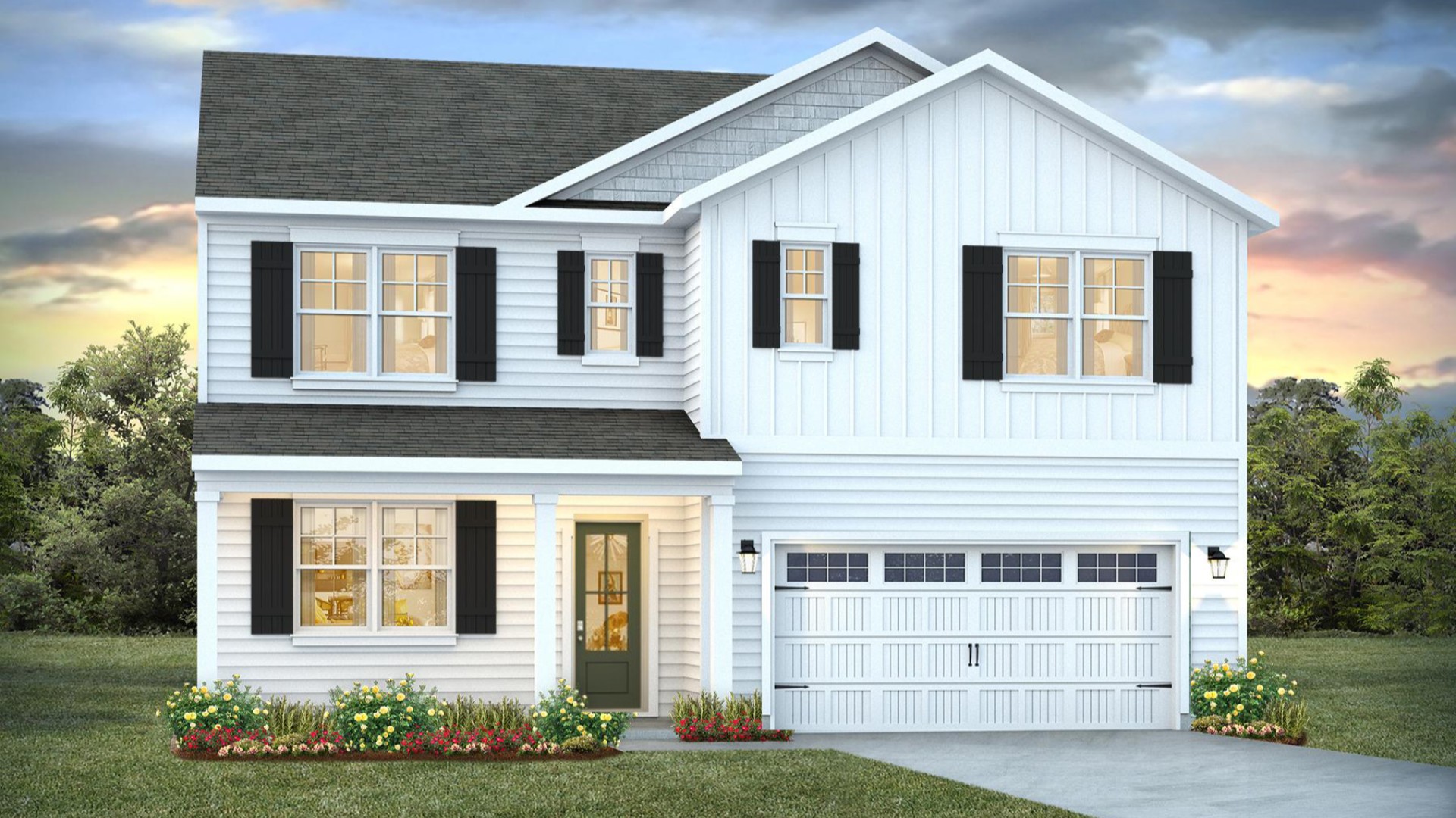 Your style, your way. This plan offers a flex space just off the foyer that could be a dedicated home office or formal dining room for entertaining family and friends. A guest bedroom plus a full bath on the main also ensures a private space for visitors.