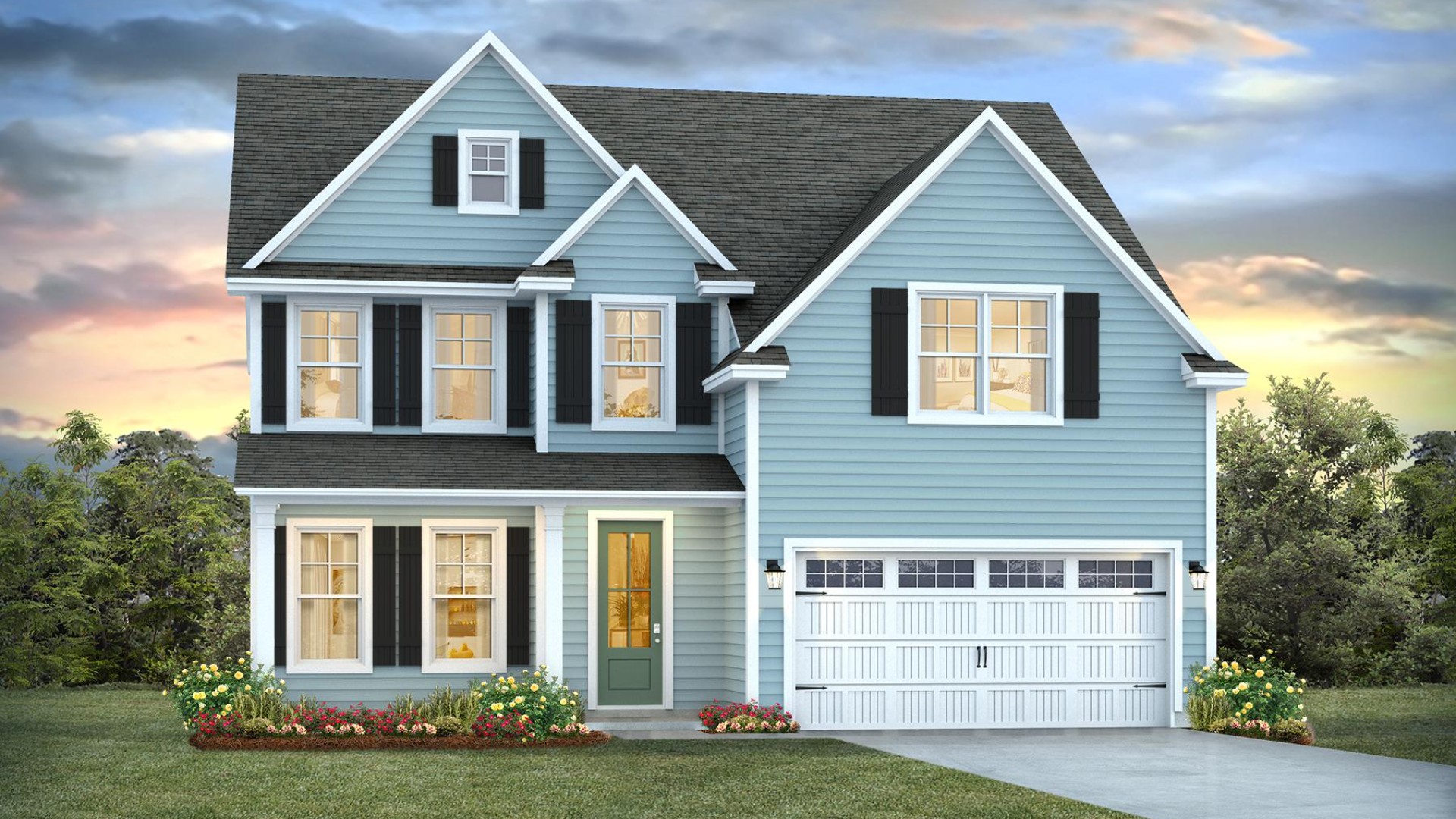 Our prized Forrester floorplan is located in our Blake Farm community in Wilmington, North Carolina. This floorplan is designed for kitchen lovers and entertainers. Inside this 4 bedroom, 3 bathroom home, you’ll find 2,644 square feet of comfortable living.
