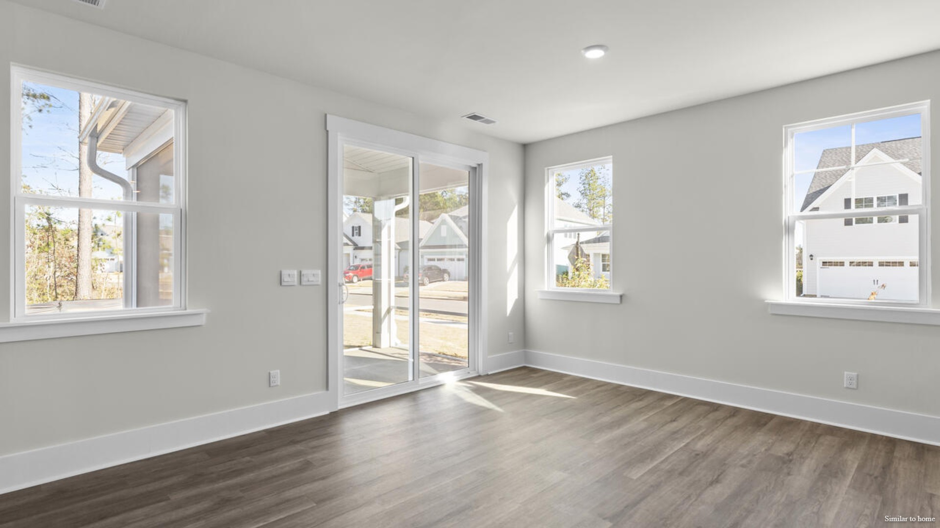 The kitchen is loaded with features including a granite island, 36'' cabinets, stainless-steel appliances and is open and expansive with a large island that overlooks the living room and the eat in kitchen area.