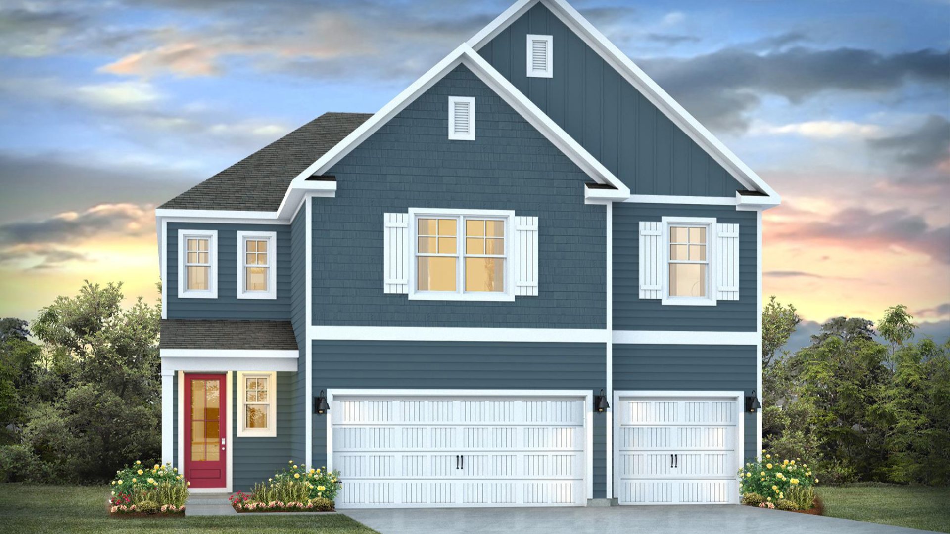 Experience the perfect blend of open-concept design and thoughtful privacy in the Glencoe located in Blake Farm, Wilmington NC. Inside this 5-bedroom, 4.5-bathroom home, you’ll find 3,503 square feet of comfortable living.