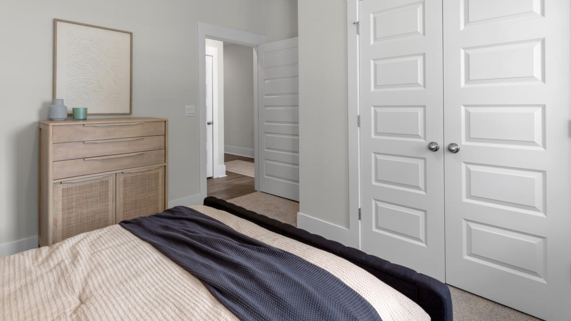 A large primary suite with bath that features separate sinks, granite countertops and a large walk-in closet. Whether these rooms become bedrooms, office spaces, or other bonus rooms, there is sure to be comfort. In every bedroom you’ll have carpeted floors and a closet in each room. Whether these rooms become bedrooms, office spaces, or other bonus rooms, there is sure to be comfort.