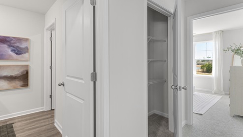There are 3 additional bedrooms, a full bathroom, a walk-in laundry room, and a loft-style living room on the second level. Enjoy the patio perfect for entertaining and enjoying the Carolina evenings.