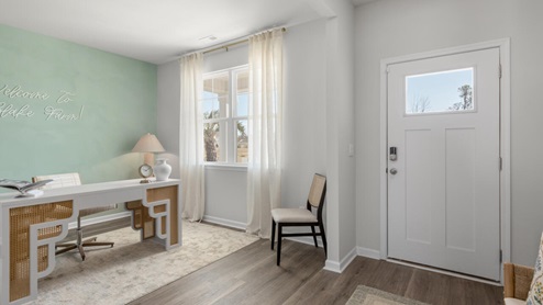 There are 3 additional bedrooms, a full bathroom, a walk-in laundry room, and a loft-style living room on the second level. Enjoy the patio perfect for entertaining and enjoying the Carolina evenings.