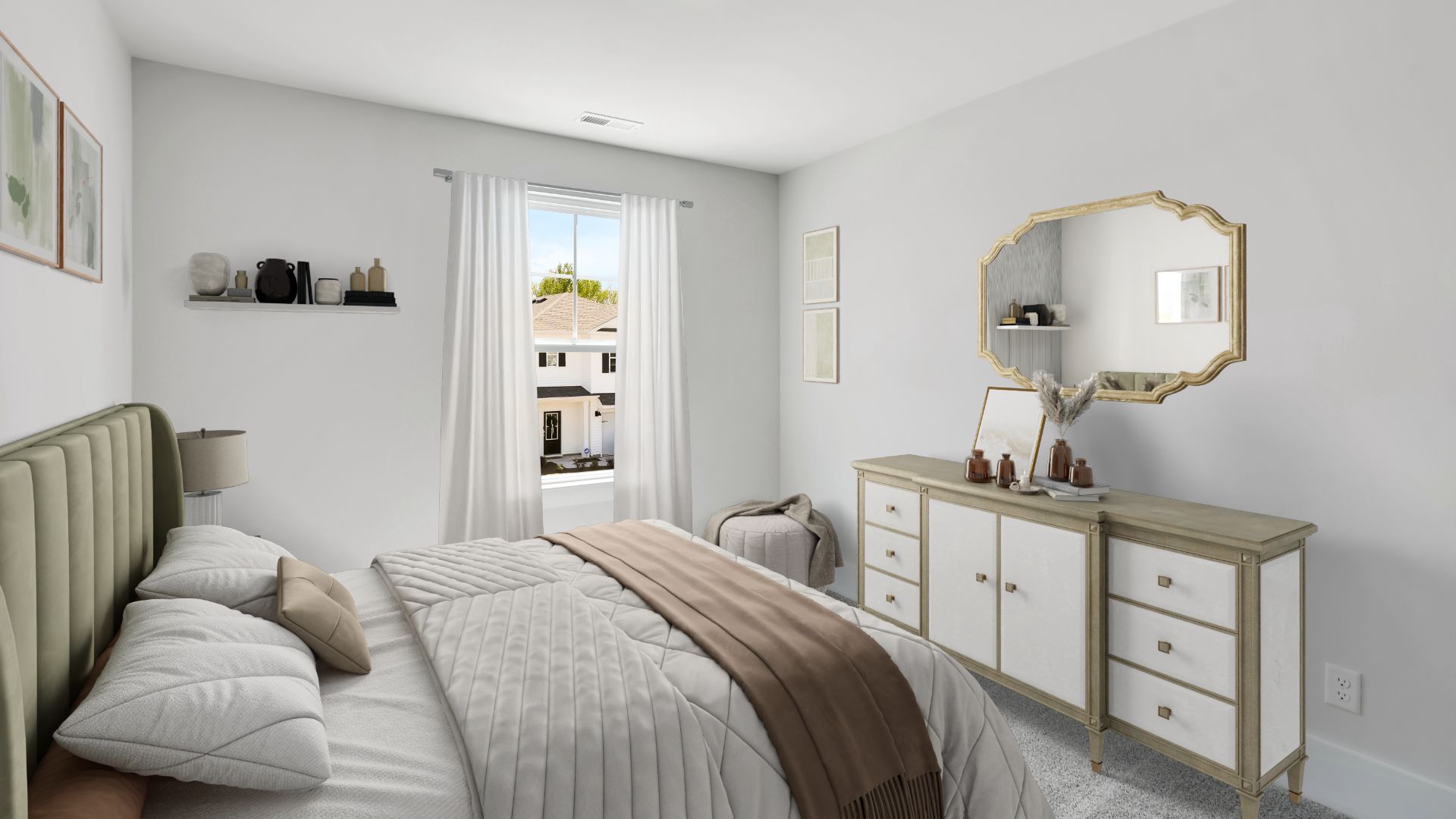 The second floor also features two additional bedrooms that share a bathroom and a large loft space. Enjoy the convenience of a laundry room upstairs. In every bedroom you’ll have carpeted floors and a closet in each room. Whether these rooms become bedrooms, office spaces, or other bonus rooms, there is sure to be comfort.