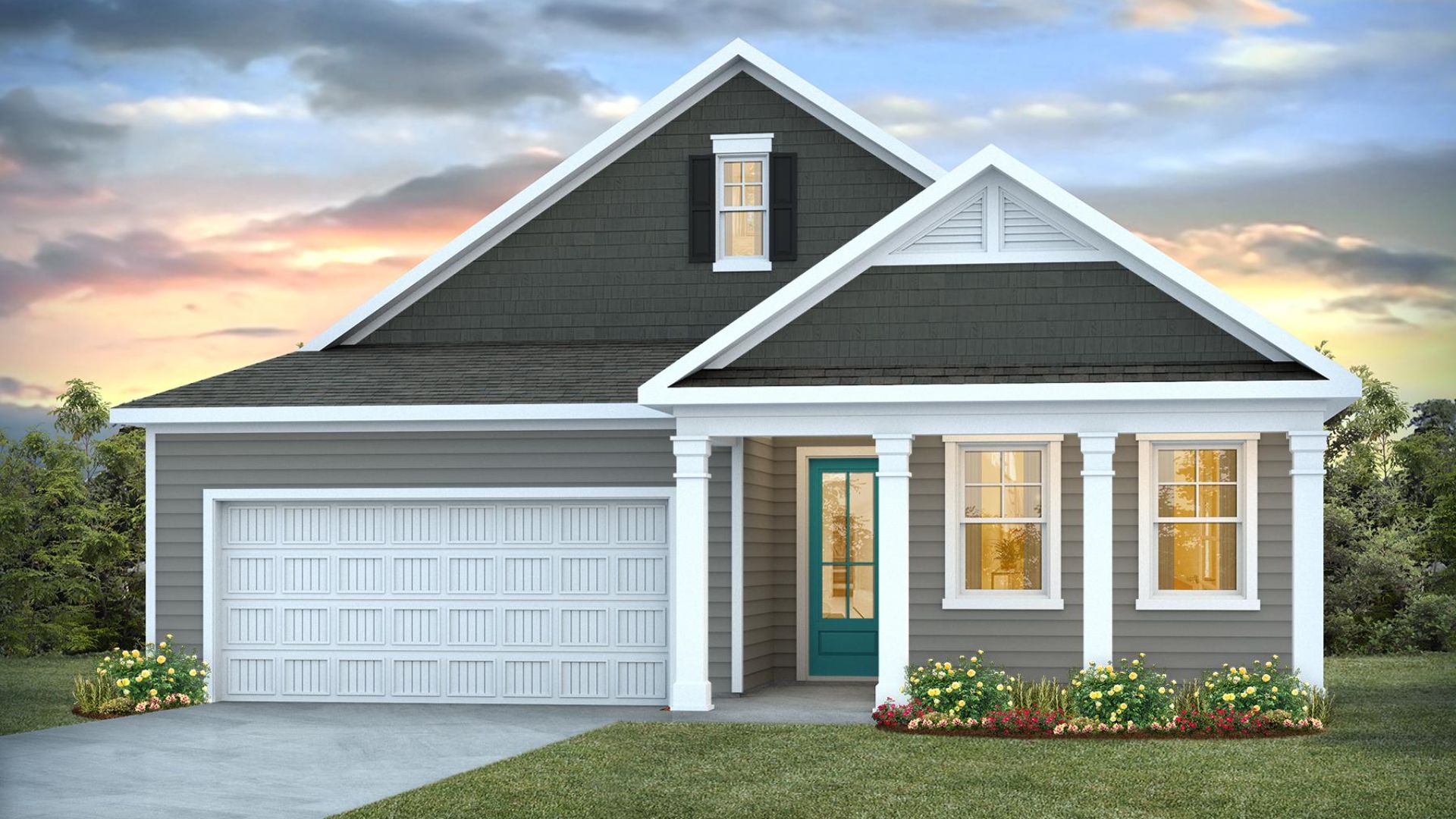Welcome to the Bradford in Hubert, North Carolina in our Surfside Landing community. The Bradford is a 2 bedroom, flex room, 2 bath with 1,672 of open concept living space.