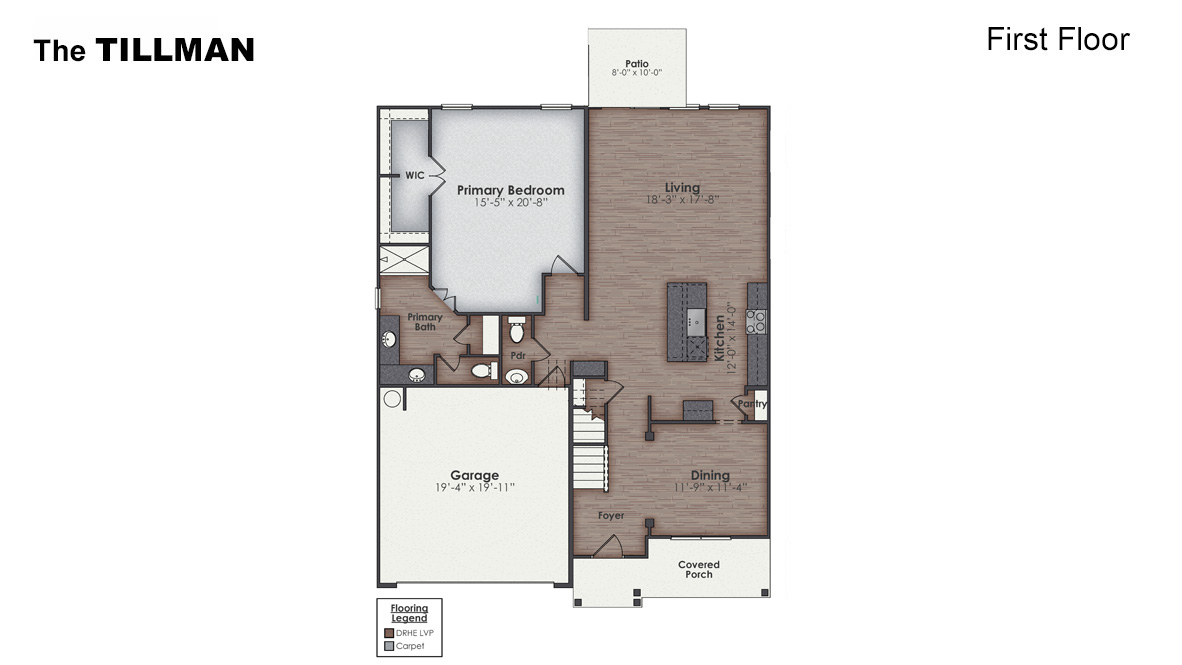 Our Tillman plan is a spacious home with 5 bedrooms and 3.5 baths, 3,113 to 3,221 square feet. . The home features a spacious design with modern touches, and its wooded backyard provides stunning views and added privacy.