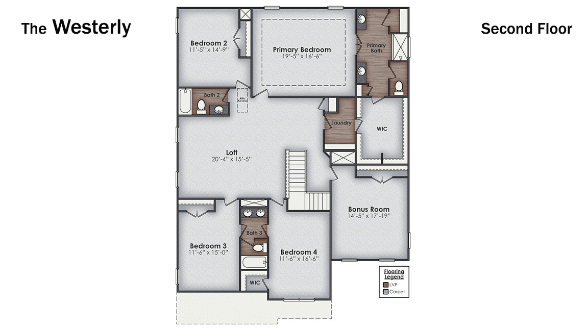 Inside this 5 bedroom, 4 bathroom home, you’ll find 3,764 square feet of comfortable living.