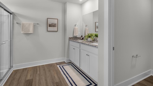 This home provides a guest room or office on the ground floor along with the primary suite and 2 additional bedrooms upstairs. It includes a generous upstairs loft that can serve as an entertainment area, play space, or office. The Woodstock comes with a 2-car garage.