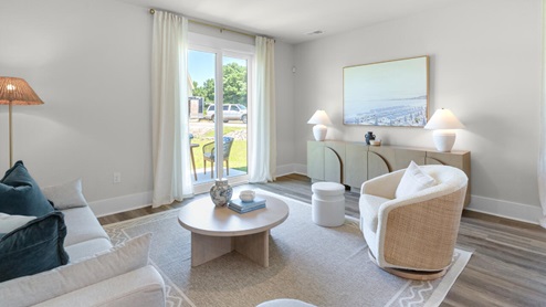 This home provides a guest room or office on the ground floor along with the primary suite and 2 additional bedrooms upstairs. It includes a generous upstairs loft that can serve as an entertainment area, play space, or office. The Woodstock comes with a 2-car garage.