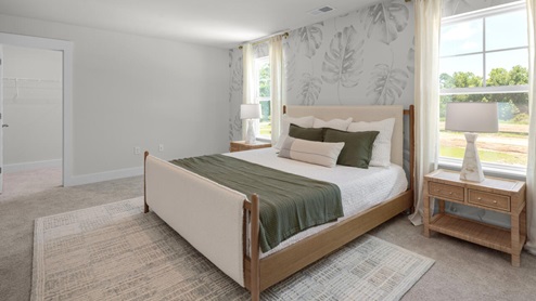 This home provides a guest room or office on the ground floor along with the primary suite and 2 additional bedrooms upstairs. It includes a generous upstairs loft that can serve as an entertainment area, play space, or office. The Woodstock comes with a 2-car garage.