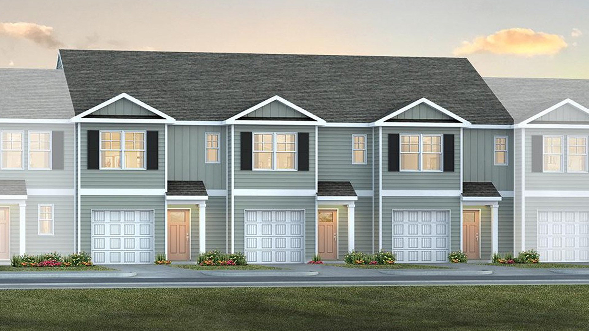 The Pearson townhome is one of our two-story floorplans featured in our Villages at Cedar Hill Landing community in Navassa, North Carolina. The Pearson is a 3 bedroom, 2.5 bath, 1,418 square feet, two-story floor plan with a single-car garage.