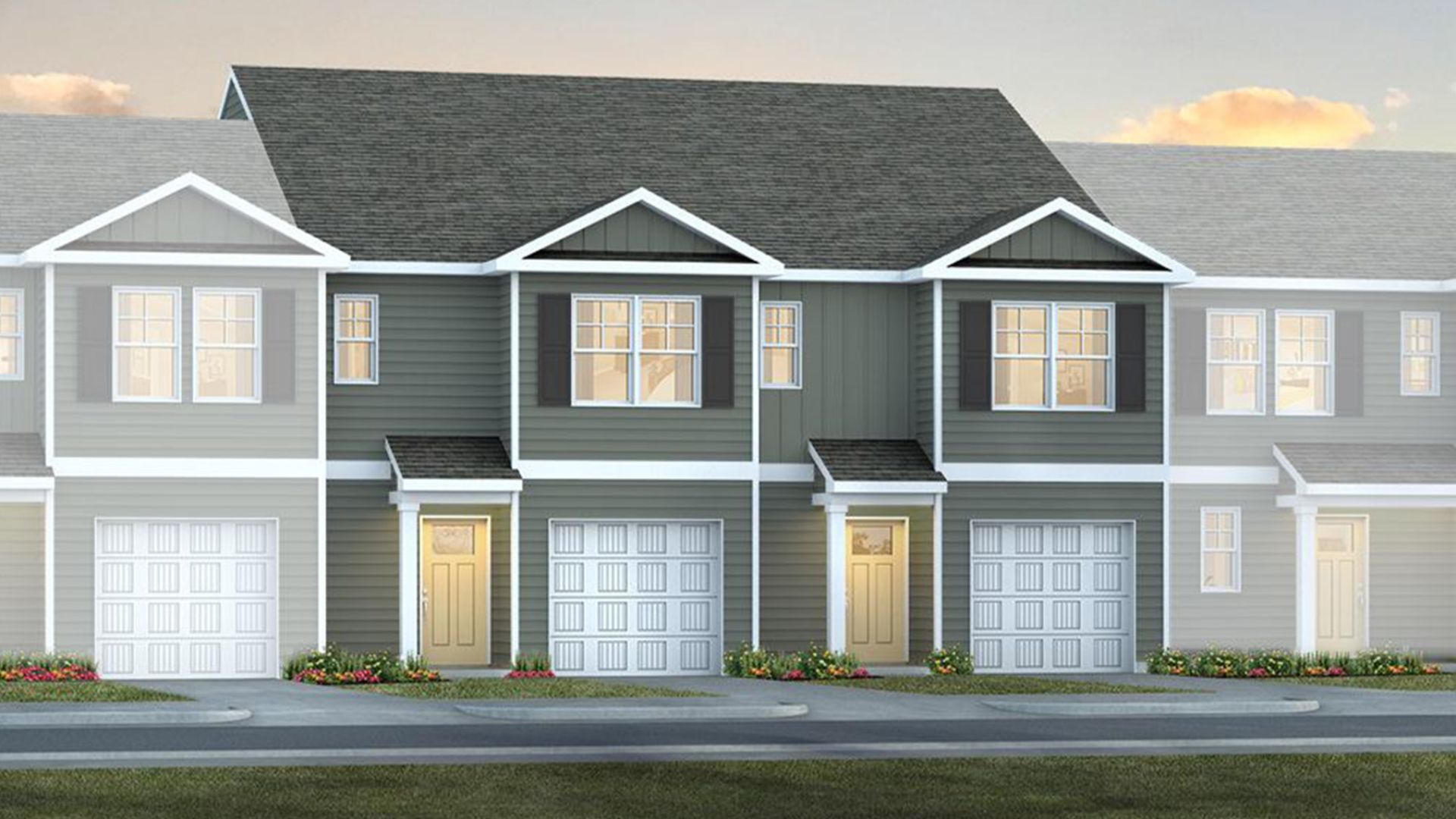 The Pearson townhome is one of our two-story floorplans featured in our Villages at Cedar Hill Landing community in Navassa, North Carolina. The Pearson is a 3 bedroom, 2.5 bath, 1,418 square feet, two-story floor plan with a single-car garage.