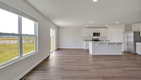 New Homes in Leland, NC. The Hayden Floorplan offers 2,511 square feet with 5 bedrooms, 3 full bathrooms, and a 2-car garage.