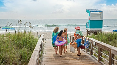 Discover white sand and sparkling water along the beach and the Intracoastal Waterway just begging for watersports activities, swimming, sunbathing, beachcombing, fishing and surfing. Named one of the last best American beach towns, Wrightsville Beach is known for its clean, spacious beach and picturesque setting. Strolling about the village-like town offers scenic views no matter whether you are oceanfront, harbor side or at a marina. It’s a place so magical the sun both rises and sets over the water. Generations have visited this beach destination voted North Carolina’s best beach.