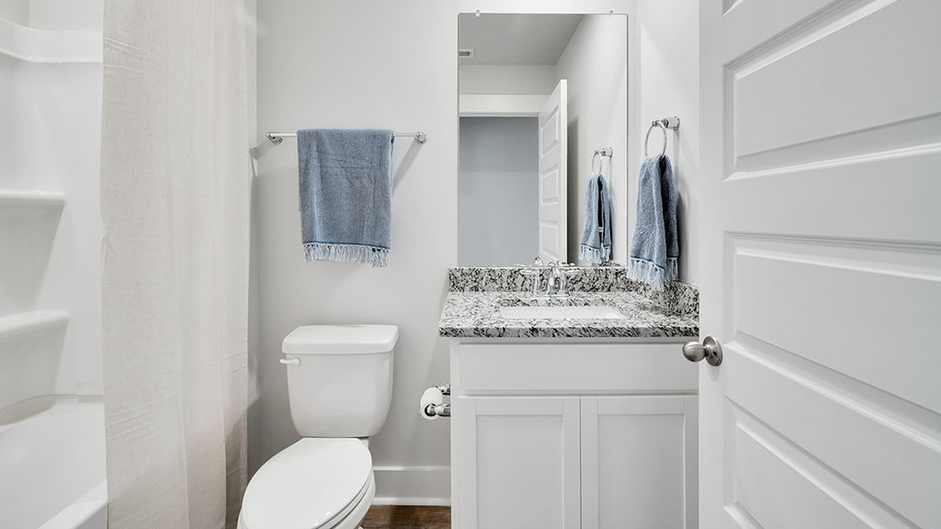 Your primary suite features a 5-foot tiled shower with a frameless glass door and dual vanities for a touch of everyday luxury. In every bedroom you’ll have carpeted floors and a closet in each room. Whether these rooms become bedrooms, office spaces, or other bonus rooms, there is sure to be comfort.