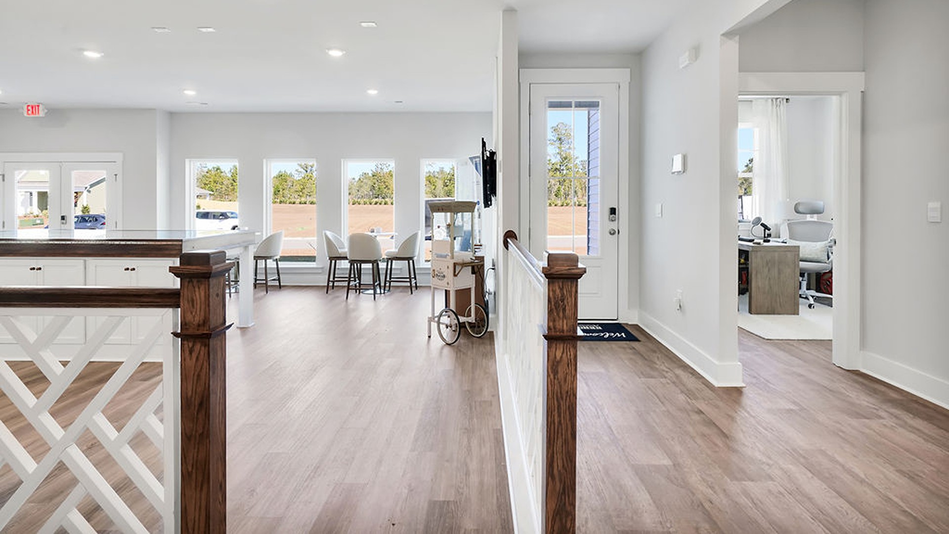 The Madison floorplan truly has it all — three-car garage, the spacious first floor features three bedrooms, including a guest ensuite, a flex room with elegant French doors, plus a bonus room and additional bedroom upstairs.