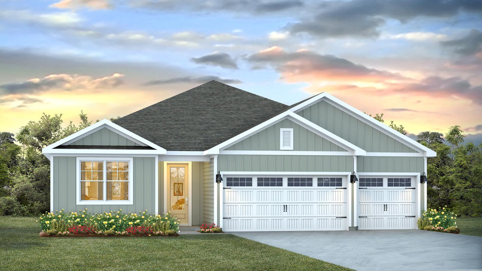 single-story design offering exceptional space and modern living. This home boasts 2,272 square feet of well-planned space, featuring 4 Bedrooms, 3 Full Baths, and an oversized 3-Car Garage
