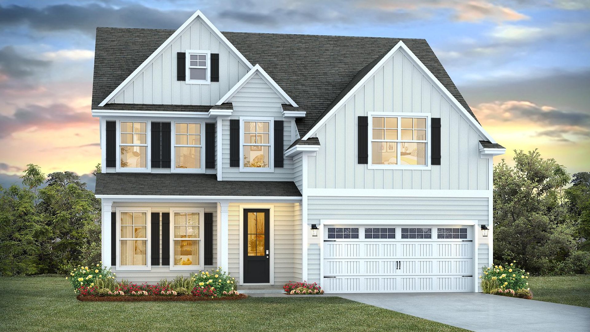 The Forrester floorplan is 4 bedroom, 3 bath with 2,644 square foot home made for entertaining and get togethers! Featuring a formal dining room adjoining the kitchen, large island, and open concept living space.