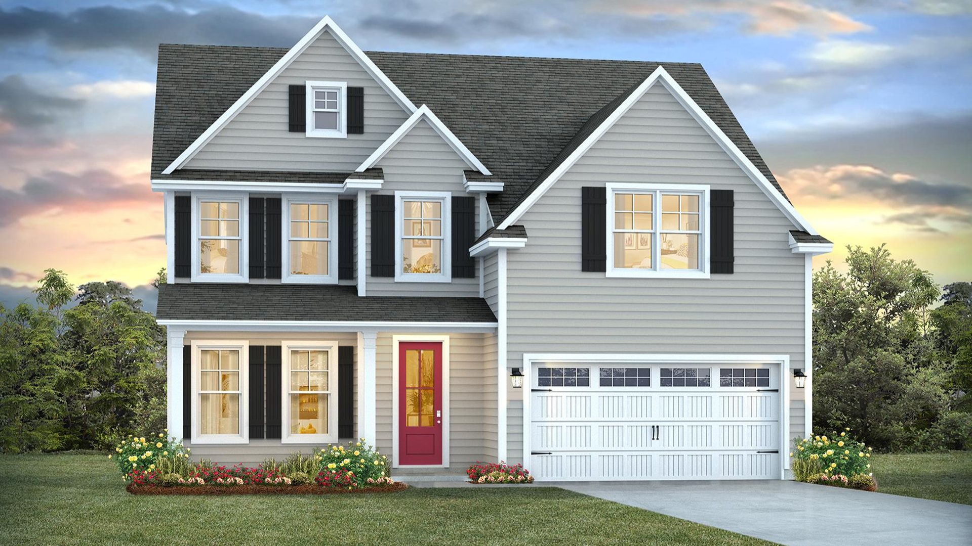 The Forrester floorplan is 4 bedroom, 3 bath with 2,644 square foot home made for entertaining and get togethers! Featuring a formal dining room adjoining the kitchen, large island, and open concept living space.