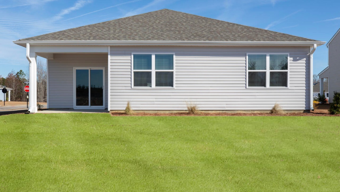 Step outside onto your covered porch to enjoy the night sky.
