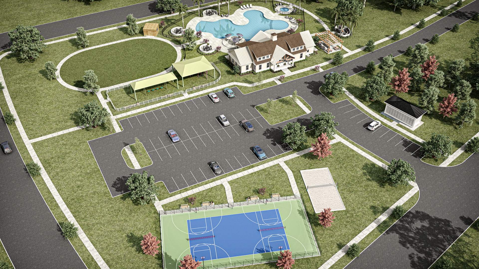 Homeowners will enjoy a pavilion with resort style swimming pool, hot tub, fire pit, multi-game sport court, sand volleyball, and recreation field. Come see this brand new, Brunswick County new home community!