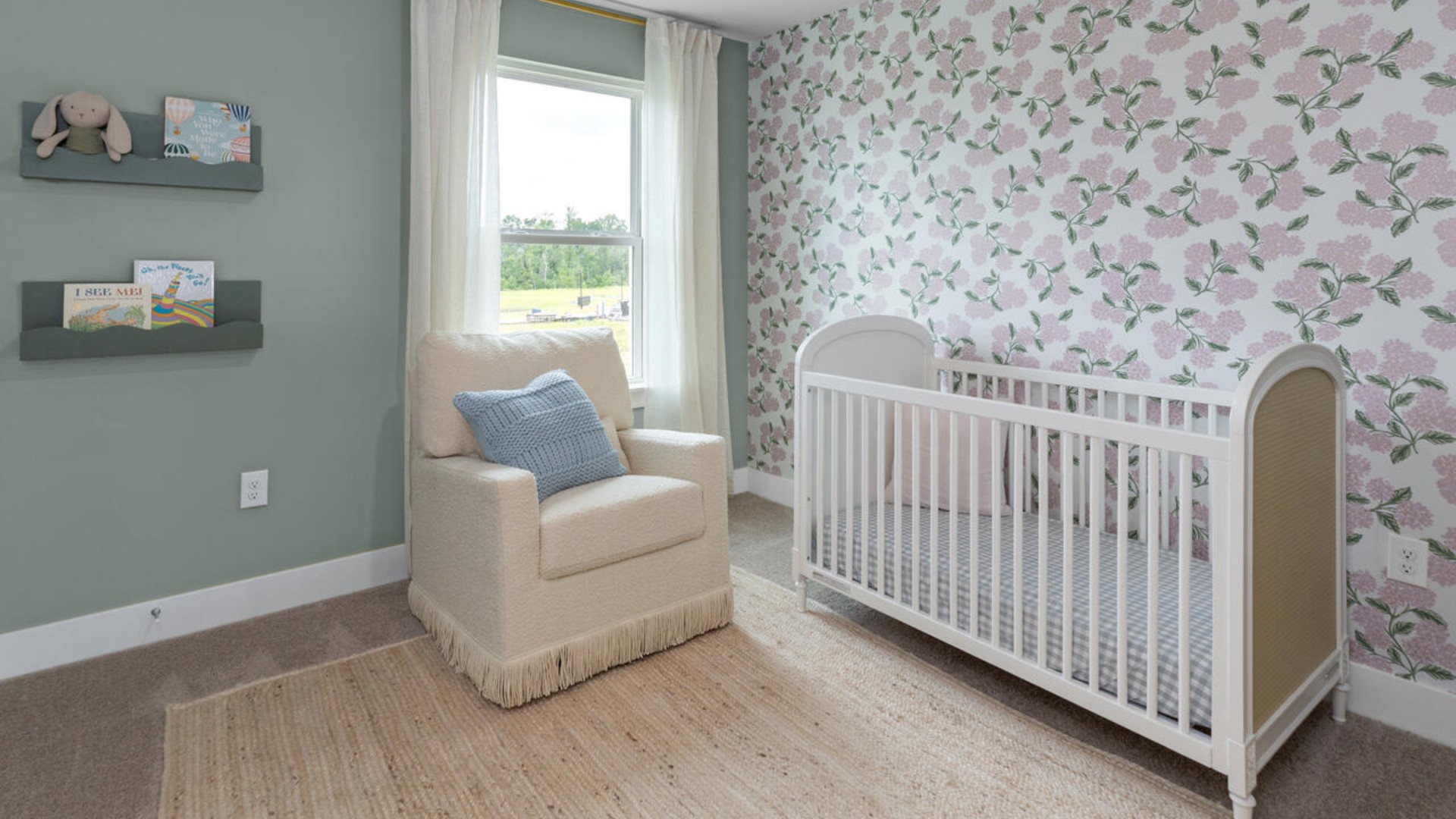 The upstairs has an additional living space, a laundry room, and a Primary Bedroom. Downstairs, a flex room can be used as an office or sitting area. In every bedroom you’ll have carpeted floors and a closet in each room. Whether these rooms become bedrooms, office spaces, or other bonus rooms, there is sure to be comfort.