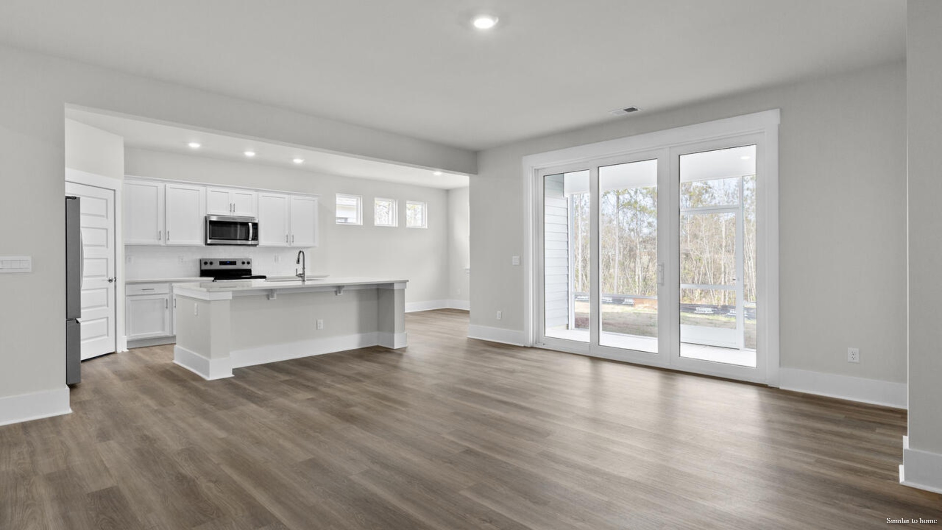 The Madison floorplan offers so much for a ranch style home. One story living with 4 bedrooms, 3 baths and 1,941 square feet of living space. There is a guest en suite, a covered screened in porch off of the main living area, and a 3-car garage.