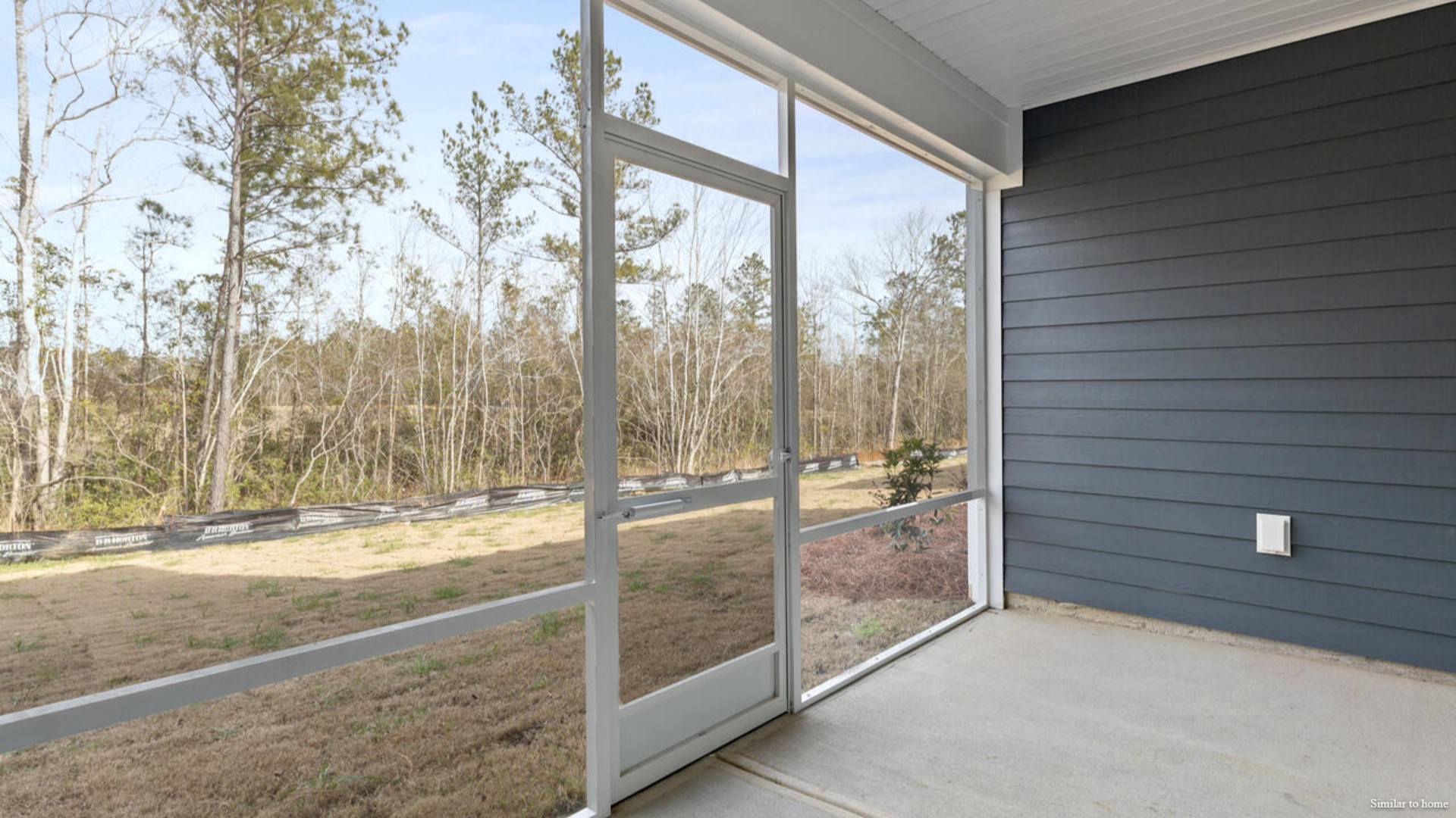 The screened-in patio sits right off of the main dining area