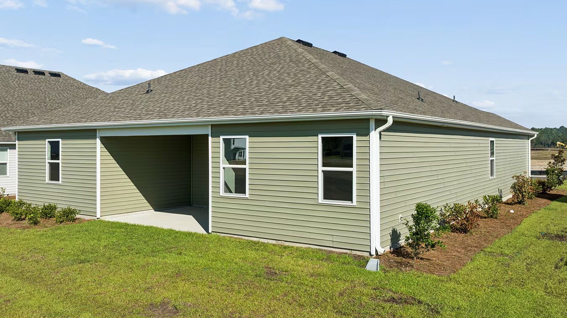 Outdoor living is a breeze with the large Covered Porch—an excellent space for relaxing or dining alfresco. Experience the perfect blend of comfort and convenience in the Destin plan! Contact us today and find your home at Cedar Hill Landing