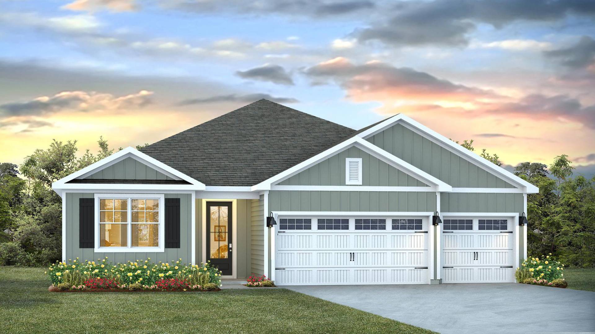 Welcome to the highly sought-after Destin floor plan, a stunning single-story design offering exceptional space and modern living. This home boasts 2,272 square feet of well-planned space, featuring 4 Bedrooms, 3 Full Baths, and an oversized 3-Car Garage—perfect for extra storage, a workshop, or parking for multiple vehicles.