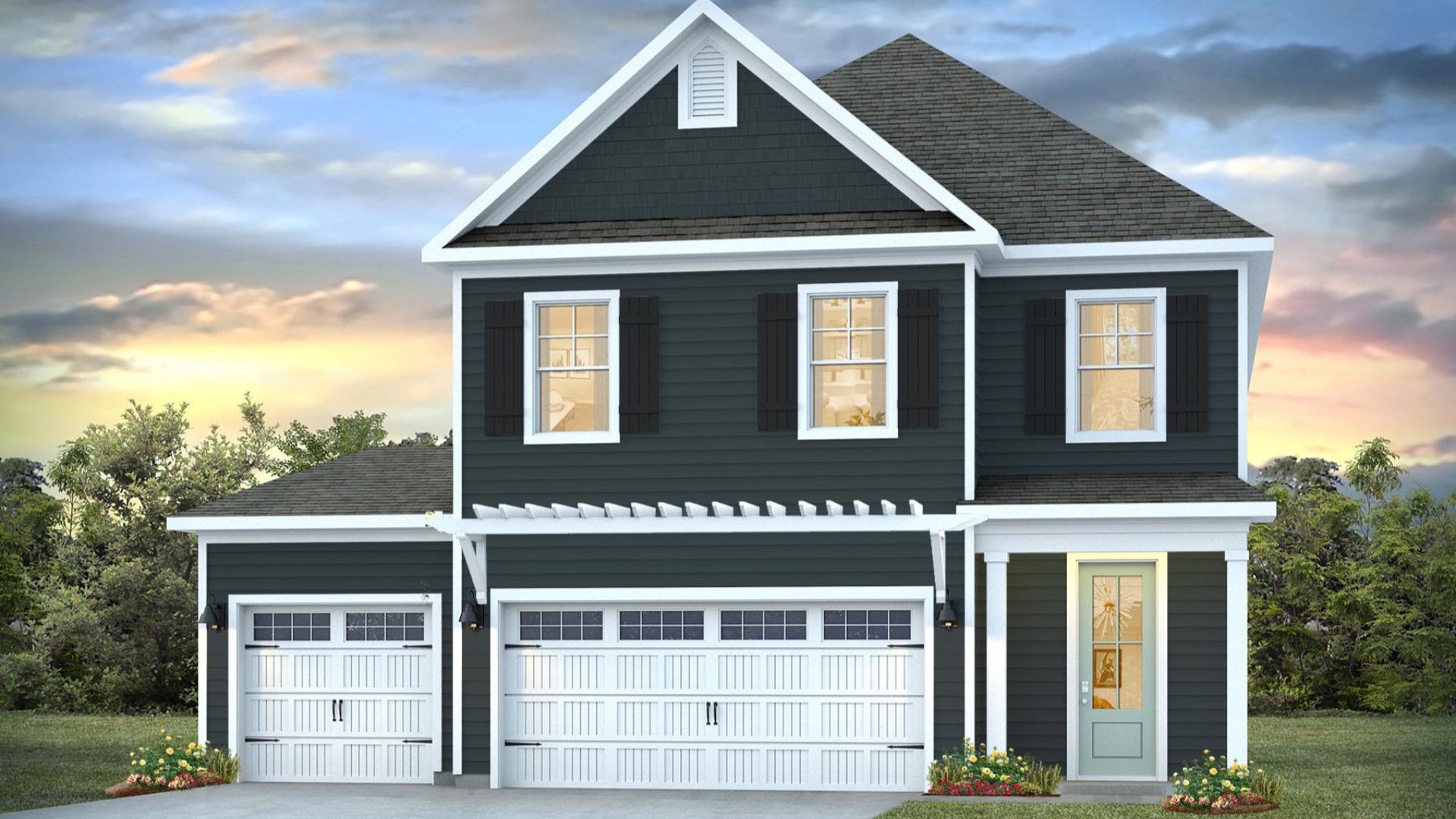 The Woodstock floorplan is 4 bedrooms, 3 baths and 2,361 square feet of living space. This is a 3-car garage floorplan.The Woodstock floorplan is 4 bedrooms, 3 baths and 2,361 square feet of living space. This is a 3-car garage floorplan.