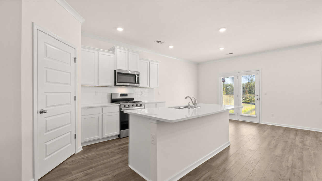 The Iberville floorplan at Cedar Hill Landing in Navassa, North Carolina is a two-story home offering 2,614 square feet of living space across 5 bedrooms and 3 full bathrooms. The 3-car garage ensures plenty of space for vehicles and storage.