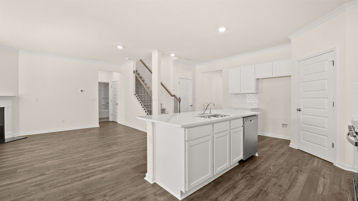 The Iberville floorplan at Cedar Hill Landing in Navassa, North Carolina is a two-story home offering 2,614 square feet of living space across 5 bedrooms and 3 full bathrooms. The 3-car garage ensures plenty of space for vehicles and storage.