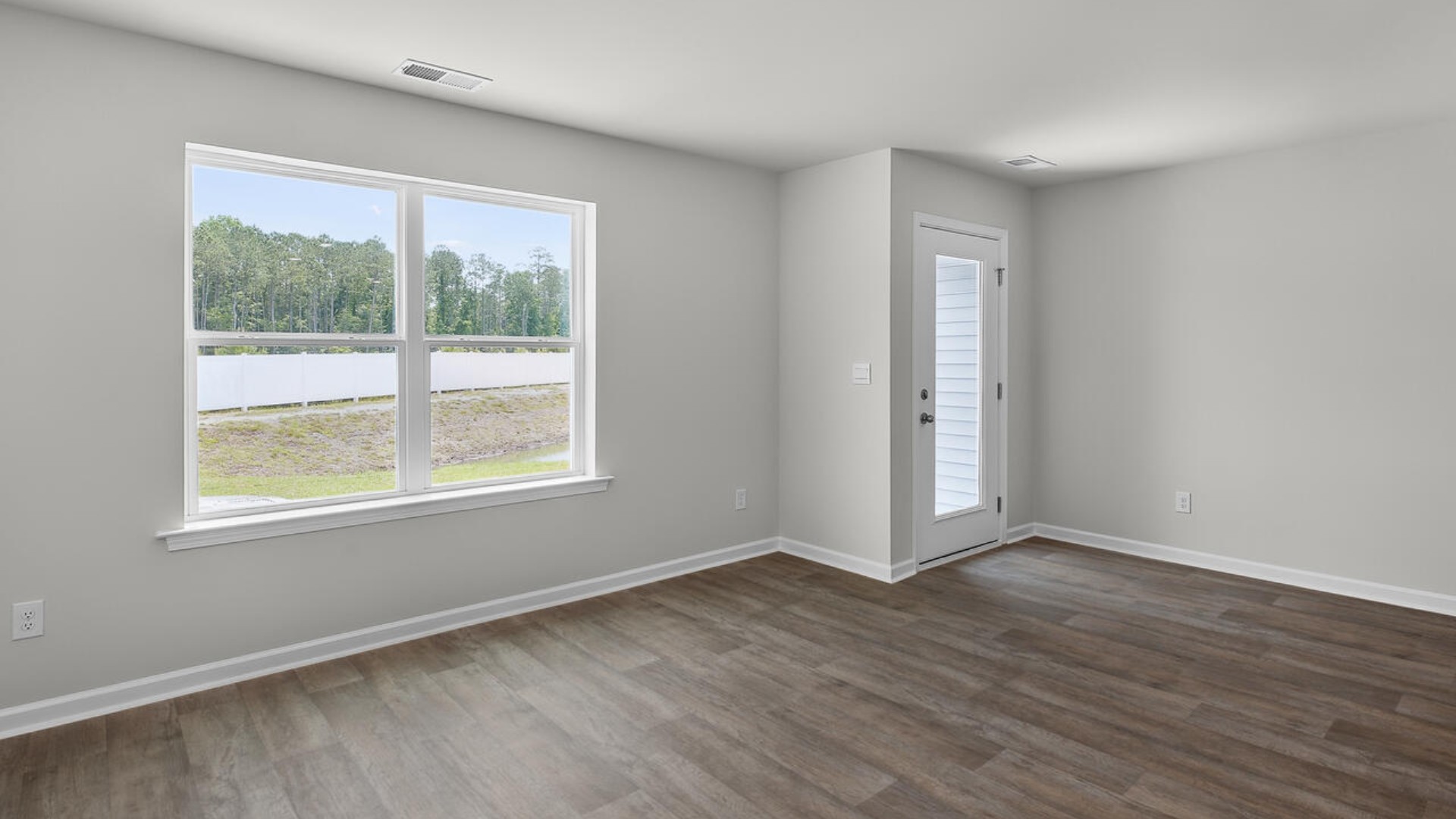 The Pearson is a two-story floor plan with a single-car garage. The kitchen overlooks the dining and living spaces, ideal for entertaining guests or enjoying family time while preparing meals with new stainless-steel appliances and granite countertops.