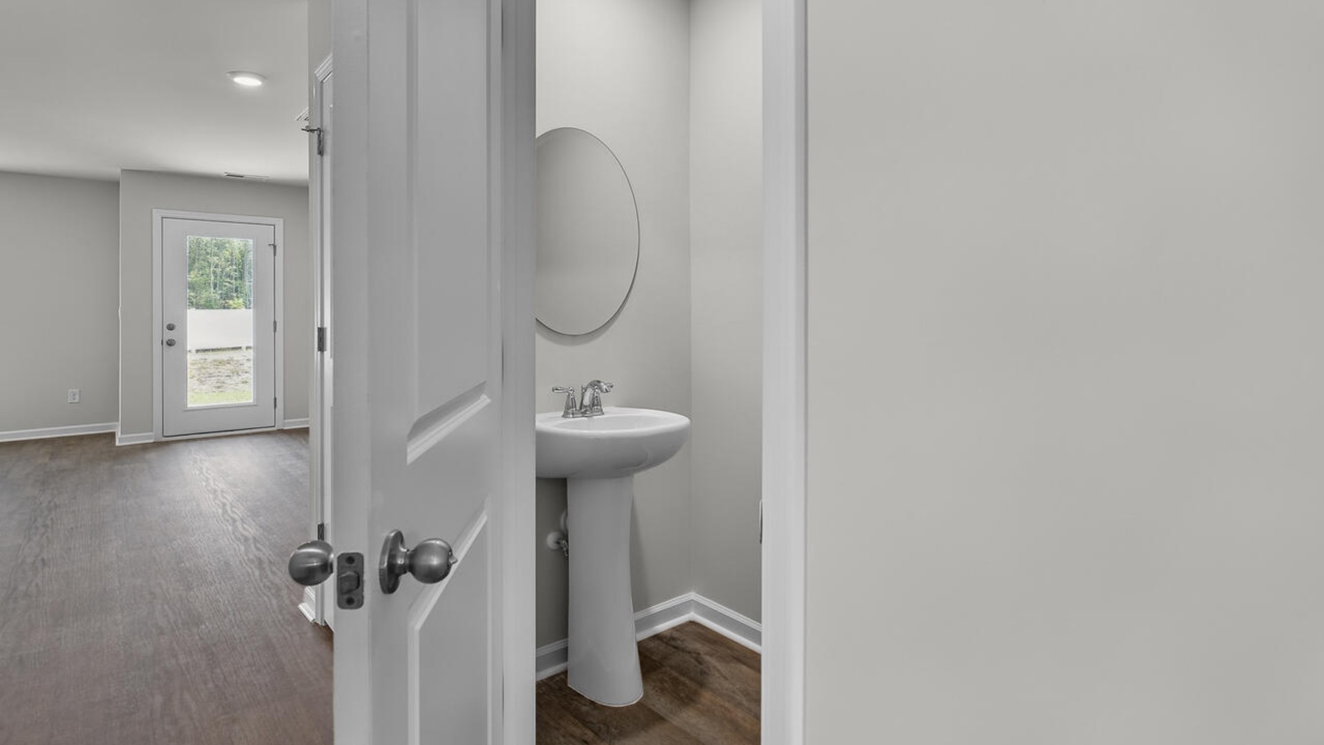 The Pearson is a two-story floor plan with a single-car garage. The kitchen overlooks the dining and living spaces, ideal for entertaining guests or enjoying family time while preparing meals with new stainless-steel appliances and granite countertops.
