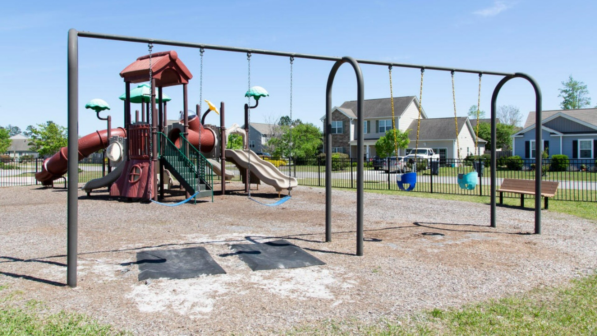 Homeowners enjoy the community amenities a pool, pavilion, fire pit, playground, grill stations and sand volleyball.