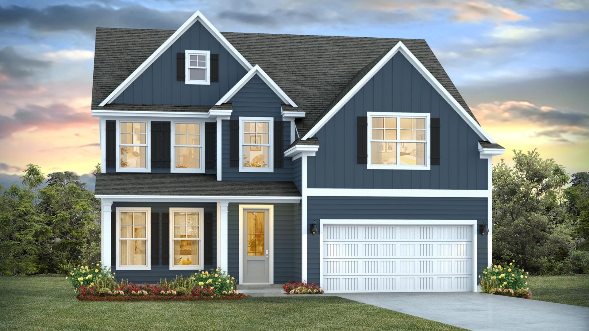 The Forrester plan is a 4 bedroom, 3 bath, 2,643 sq ft gracious home perfect for beach living and entertaining. Located in our Preserve at Tidewater Community in Sneads Ferry, North Carolina.