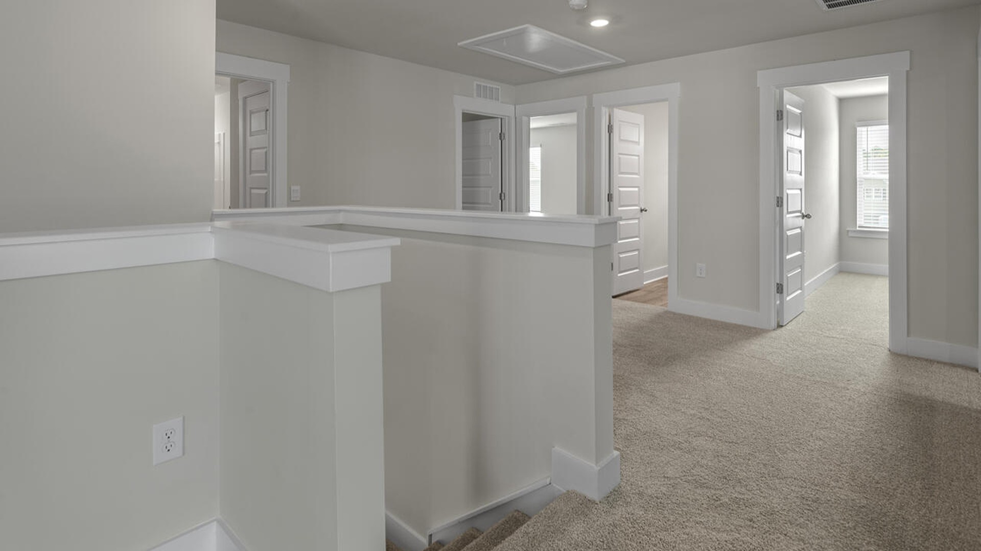 Upstairs you will find four more spacious bedrooms, two full bathrooms, and a great loft space