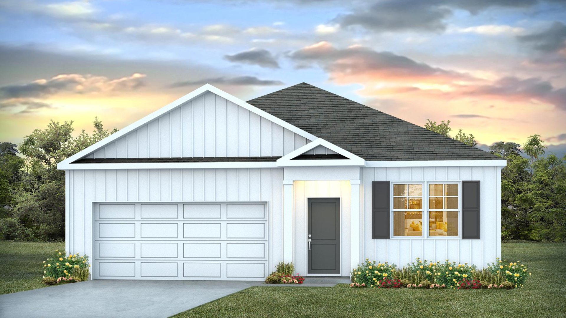 The Aria is a 3-bedroom, 2-bathroom home with 1,618 square feet of open living space. Its centerpiece is the showstopper kitchen, This one-level floor plan is perfect for entertaining or relaxing in style.