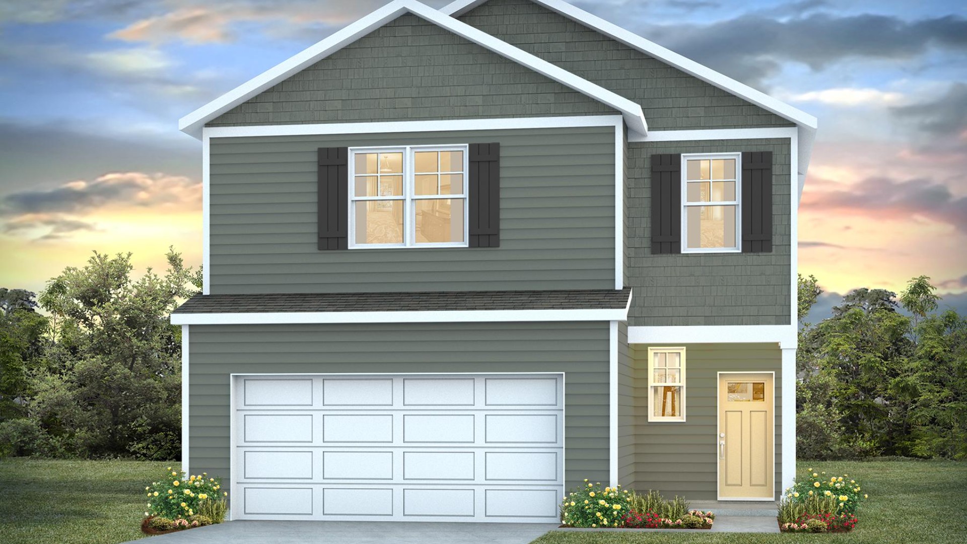 The Manning is one of our two-story floorplans featured in our Hall's Landing community in Bolivia, North Carolina. With 3 modern exteriors to choose from, the Manning is sure to turn heads.