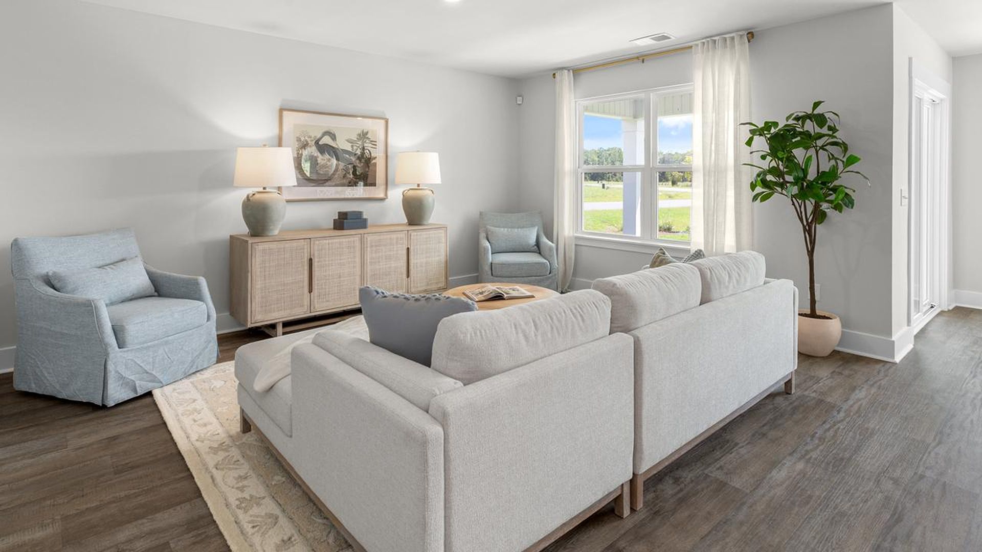 You’ll never be too far from the action with the living and dining area right there.