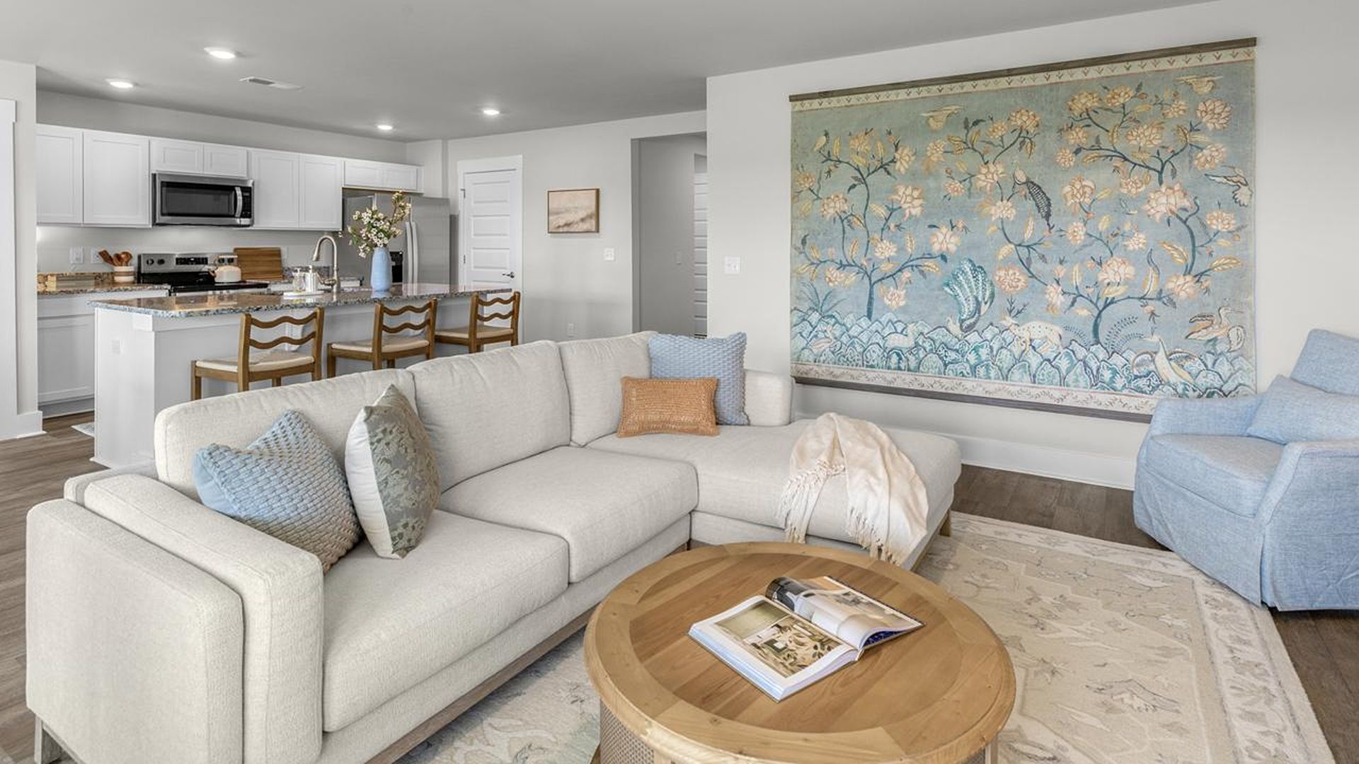 You’ll never be too far from the action with the living and dining area right there.