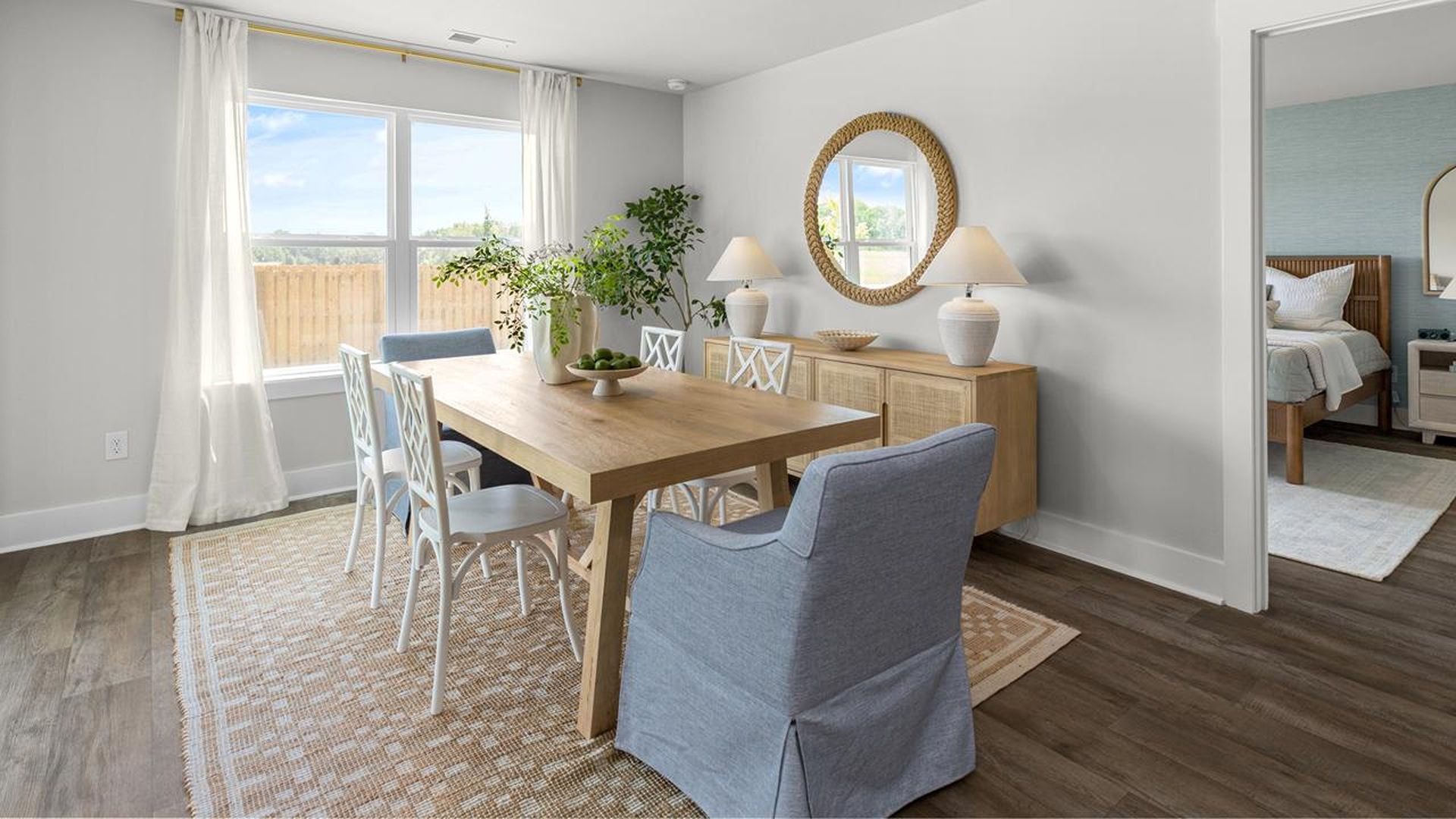 You’ll never be too far from the action with the living and dining area right there.