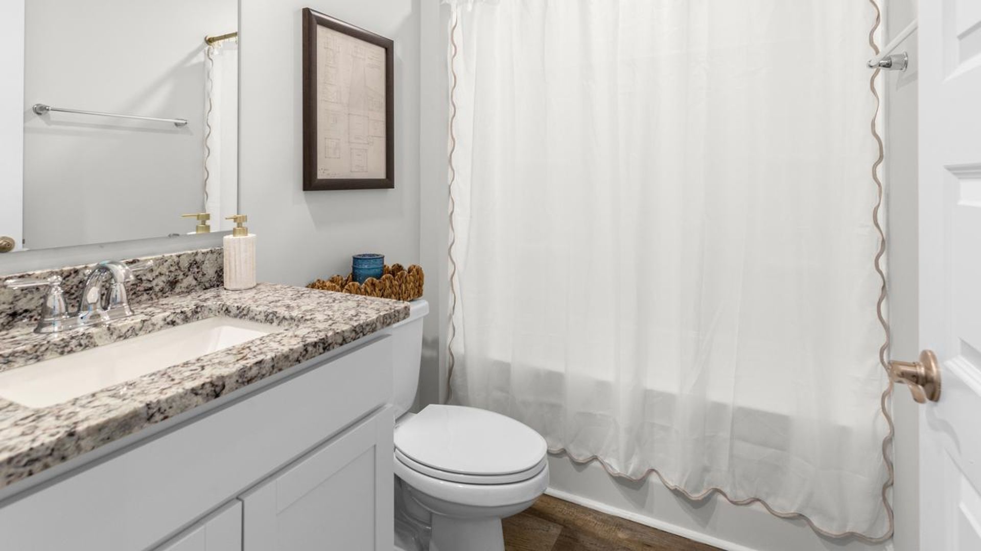 In addition, there are another 2 bedrooms and full bath
