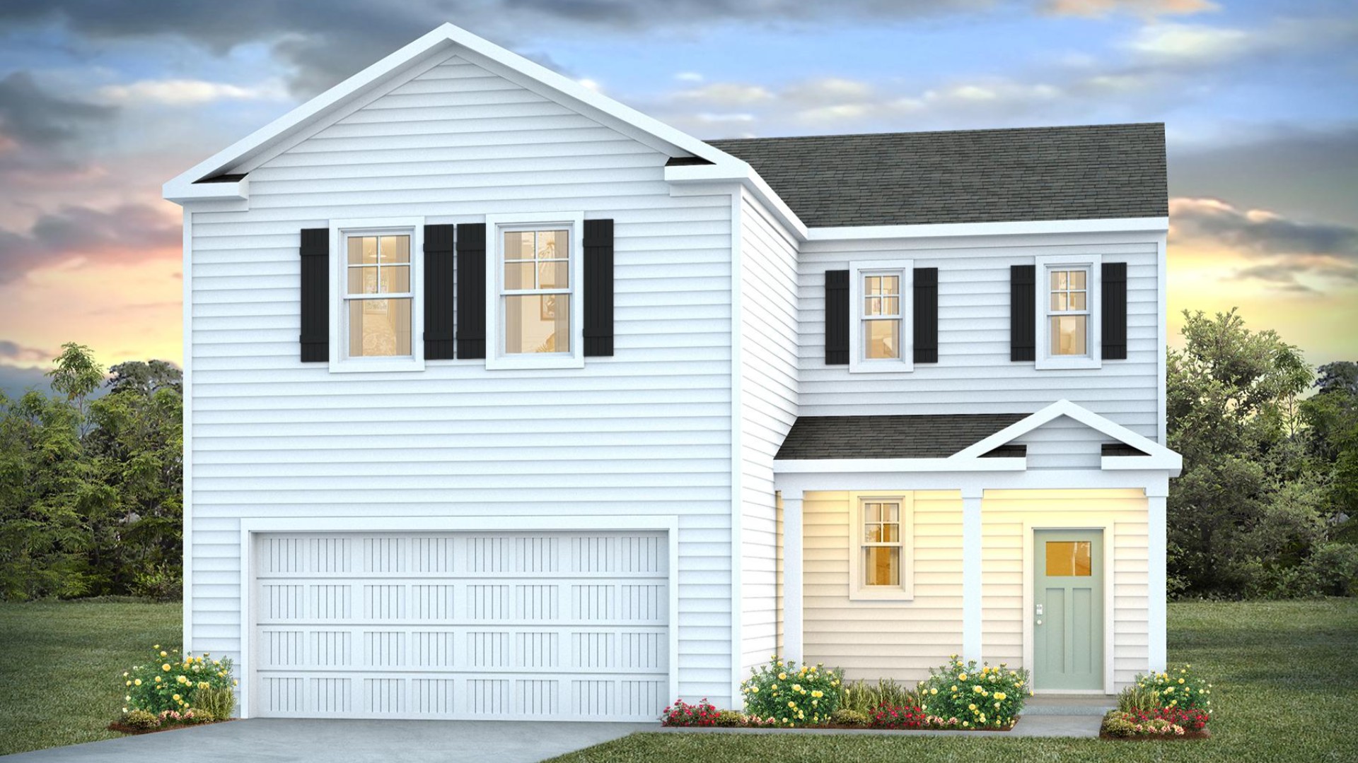 The Arden is one of our two-story floorplans featured in our Halls Landing community in Bolivia, North Carolina. With 3 modern exteriors to choose from, the Kingston is sure to turn heads. To top it off, its one of our floorplans that offers a 2-car option.