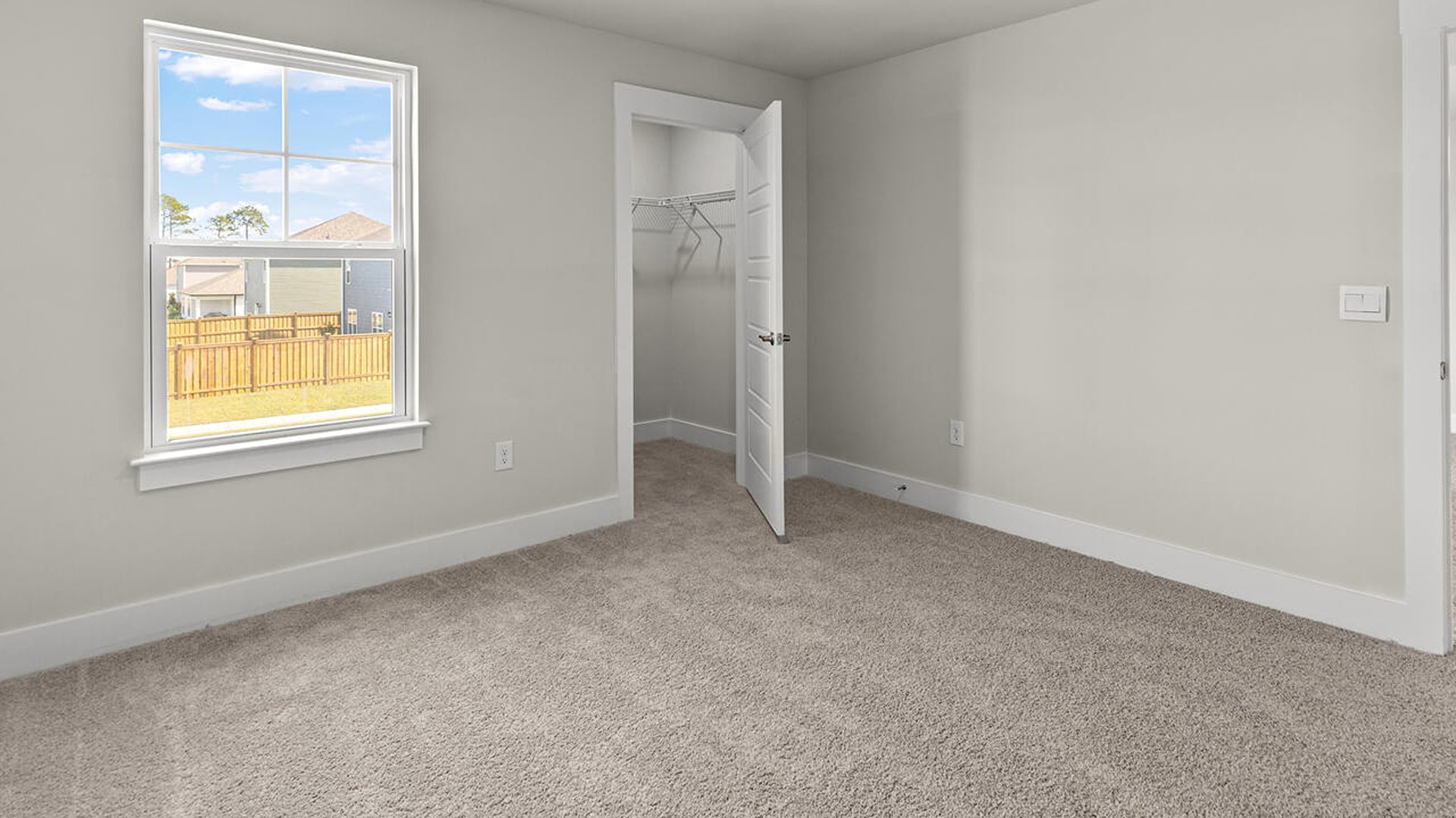 In every bedroom you’ll have carpeted floors and a closet in each room. Whether these rooms become bedrooms, office spaces, or other bonus rooms, there is sure to be comfort.